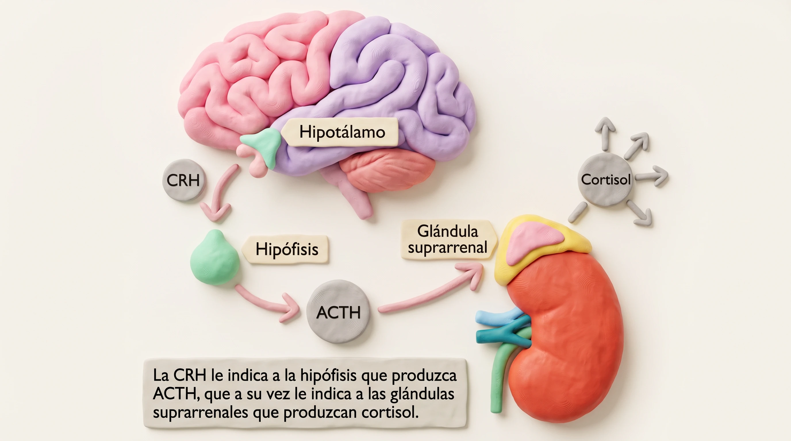 Diagrama que ilustra la enfermedad de Addison.